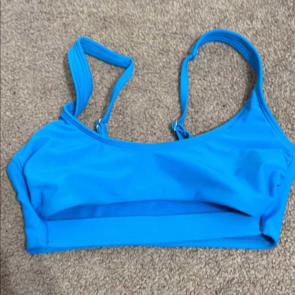 Wild Fable Blue Bikini Swim Top with Adjustable Straps and Supportive Design